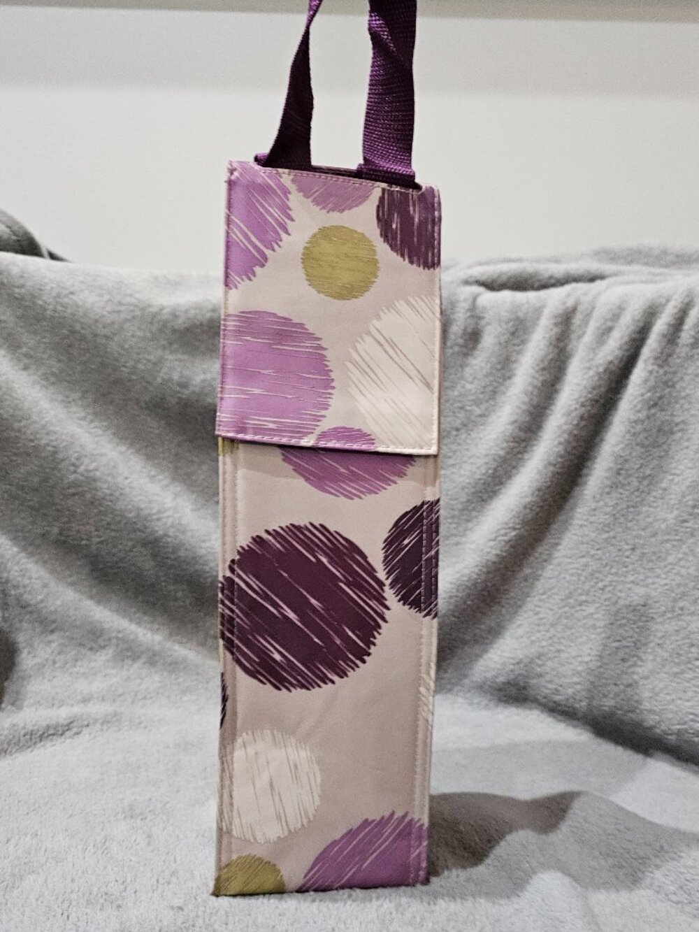 Thirty-One Perfect Bottle Thermal Wine Bag Sketchy Dot NWT